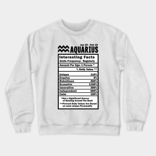 Aquarius Zodiac Personality Traits - Male Female Gender Neutral Crewneck Sweatshirt